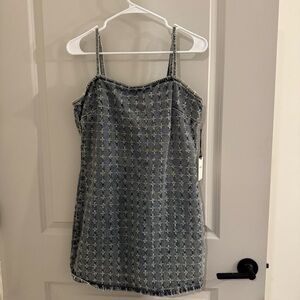 Forever 21 Light Blue Distressed Denim Dress